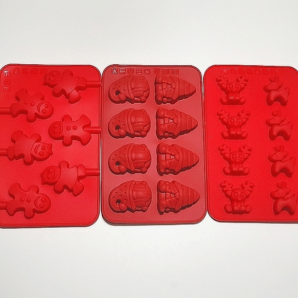 NEW SET OF 3 SILICONE CHOCOLATE MOLD (22 CAVITIES) -  6 DESIGNS - Picture 9 of 15